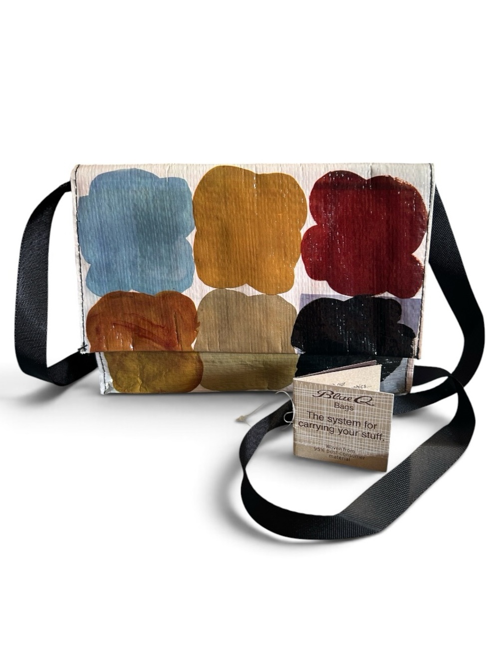 Blue Q Crossbody Bag Paint Swatch Print Made of Post Consumer Material